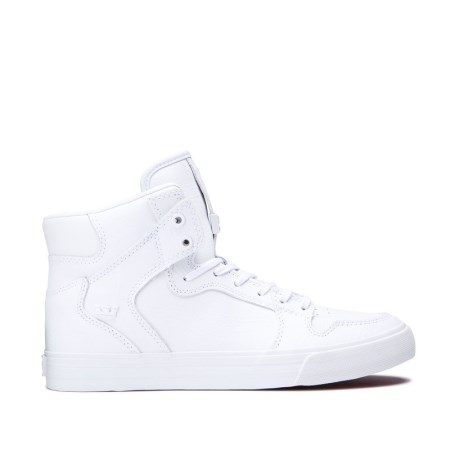 Supra Vaider Mens High Tops Shoes White UK 14KMI